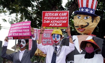 Demo Menolak Omnibus Law Digelar di Sejumlah Daerah di Indonesia