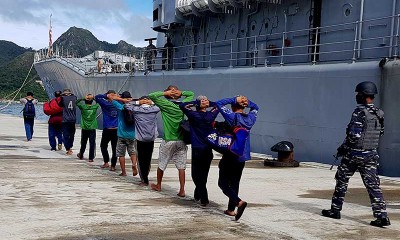 KRI Yos Sudarso-353 Tangkap Dua Kapal Ikan Asing Vietman di Perairan Pulau Sekatung