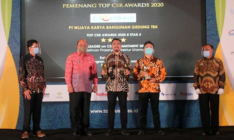 PT Wijaya Karya Bangunan Gedung Tbk. Raih 3 Penghargaan Dalam TOP CSR Awards 2020