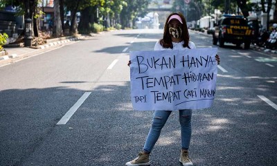 Pekerja Tempat Hiburan Malam di Bandung Gelar Aksi Tuntut Pembukaan Kembali Tempat Kerja Mereka