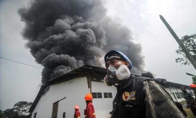 Kebakaran Gudang Pabrik Kapas di Bandung Diduga Karena Korsleting Listrik