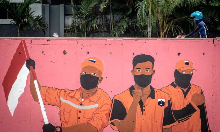 Tembok di Jalanan DKI Jakarta Mulai Digambar Mural Kemerdekaan