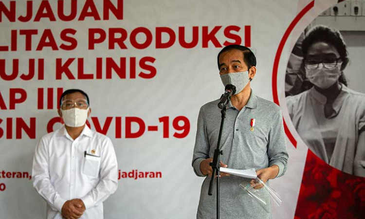 Presiden Joko Widodo Tinjau Fasilitas Produksi dan Uji Klinis Tahap III Vaksin Covid-19