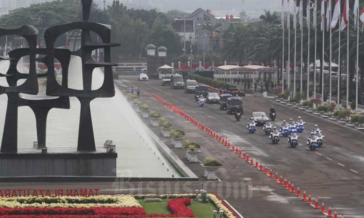 Rombongan Presiden Joko Widodo Memasuki Komplek Parlemen Untuk Mengikuti  Sidang Tahunan MPR RI dan Sidang Bersama DPR-DPD