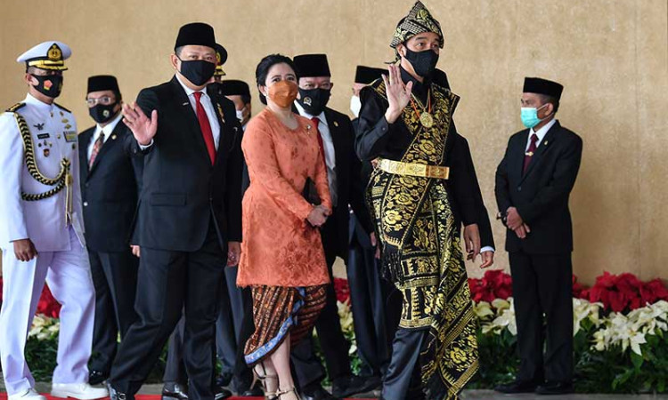 Presiden Joko Widodo Tiba di Komplek Parlemen Untuk Mengikuti Sidang Tahunan MPR