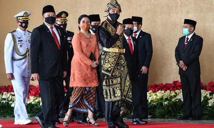 Presiden Joko Widodo Tiba di Komplek Parlemen Untuk Mengikuti Sidang Tahunan MPR