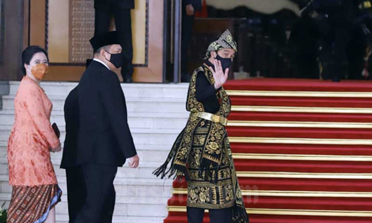 Presiden Joko Widodo Tiba di Komplek Parlemen Untuk Mengikuti Sidang Tahunan MPR