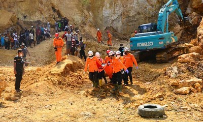 Tebing Longsor di Lokasi Penambangan Batu Telan Tiga Korban Jiwa