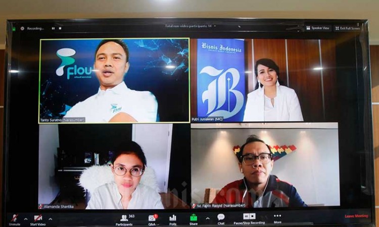 Bisnis Indonesia Bersama Flou Cloud Gelar Webinar Membahas Tentang Teknoligi Cloud