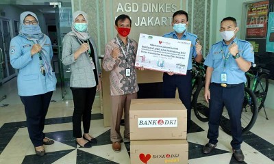 Bank DKI Serahkan Bantuan 1.000 APD Kepada Unit Pelayanan Ambulan Gawat Darurat Dinas Kesehatan DKI Jakarta