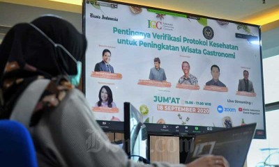 Bisnis Indonesia Gandeng PHRI dan IGC Gelar Webinar Bahas Pentingnya Verifikasi Protokol Kesehatan