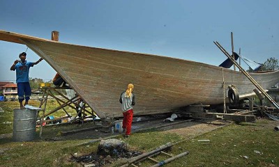 Produksi Perahu Tradisional di Banten Masih Diminati Nelayan