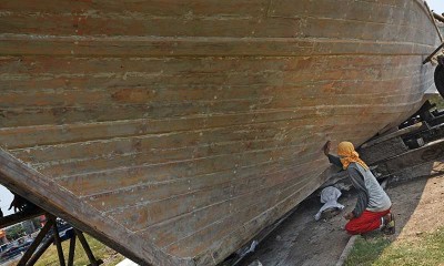 Produksi Perahu Tradisional di Banten Masih Diminati Nelayan