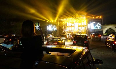 Jikustik Konser Secara Drive-In di Yogyakarta