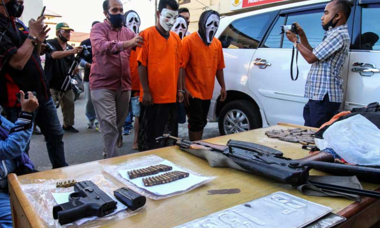 Polres Lhokseumawe Aceh Ringkus Penculik Jaringan Kelompok Kriminal Bersenjata