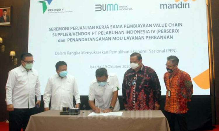Pelindo IV Kerja Sama Dengan Bank Mandiri Terkait Pembiayaan Kredit Talangan