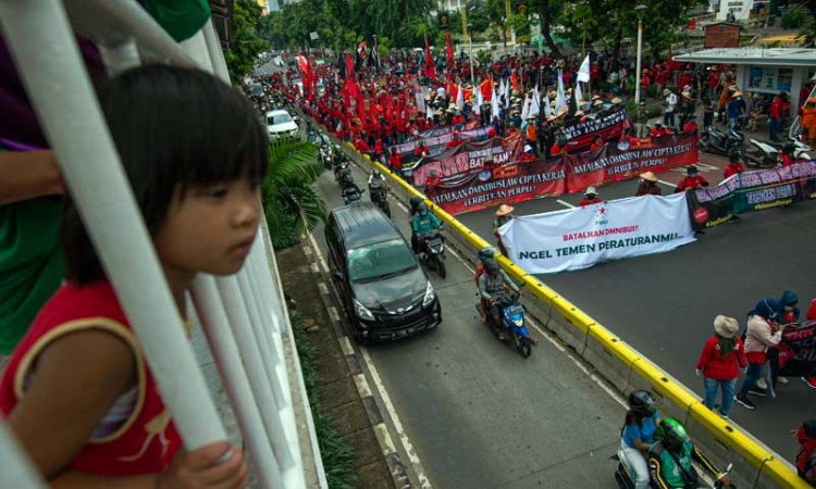 Aksi Gabungan Menolak UU Cipta Kerja Kembali Digelar di Jakarta