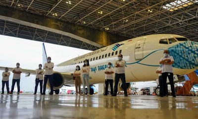 Garuda Indonesia Luncurkan Mask Livery Terbaru Bermotif Corak Batik Parang