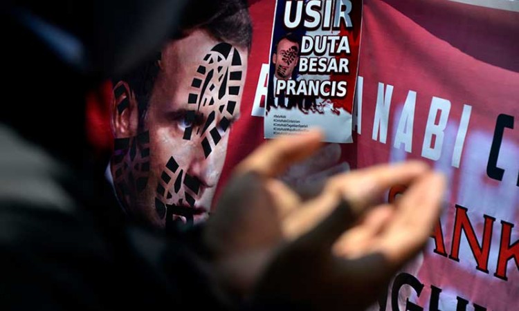 Aksi Damai Kecam Presiden Prancis Digelar di Makassar