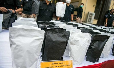 Polrestabes Bandung Berhasil Mengamankan 150 Kg Tembakau Sintetis