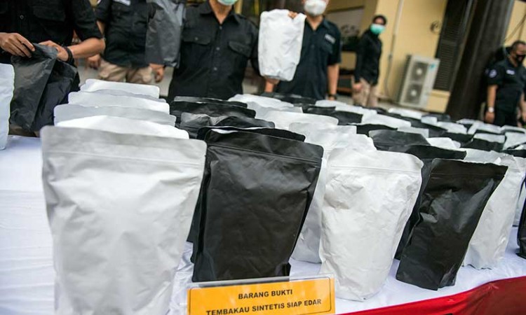 Polrestabes Bandung Berhasil Mengamankan 150 Kg Tembakau Sintetis