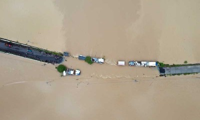 Banjir Putus Jalur Penghubung Kabupaten Banyumas-Purbalingga 