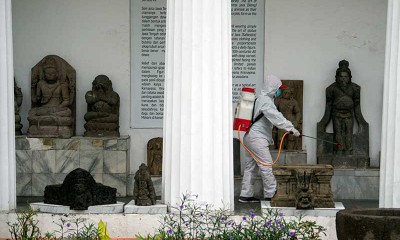 Museum Nasional Jakarta Disemprot Cairan Disinfektan 