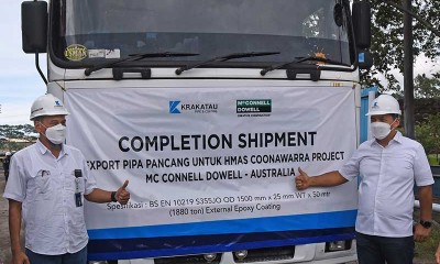 PT Krakatau Steel (Persero) Tbk. Ekspor Baja Ke Asutralias Sebnayakk 4.370 Ton Pipa Baja