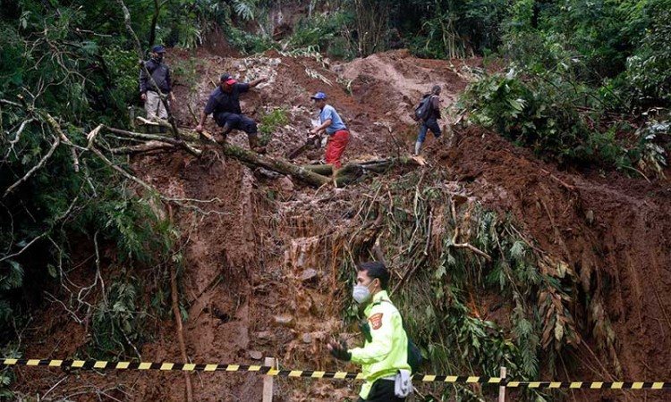 Jaur Puncak Bogor Ditutup Sementara Akibat Longsor
