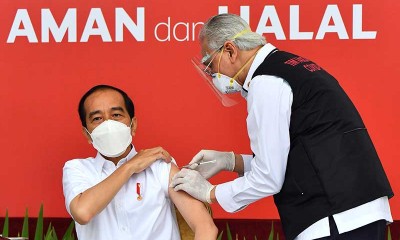 Presiden Joko Widodo Disuntik Vaksin Covid-19 Perdana