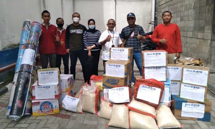 BTN Salurkan Bantuan Kepada Korban Gempa di Mamuju Sulawesi Barat