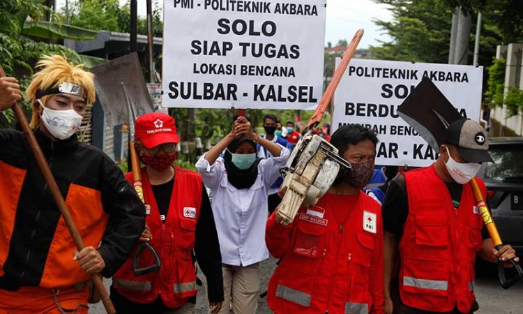 Relawan PMI Solo Gelar Apel Untuk Misi Kemanusiaan di Sulawesi Barat