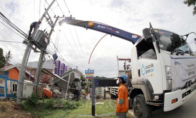 PLN Mulai Perbaiki Jaringan Listrik Yang Rusak Pasca Gempa di Mamuju