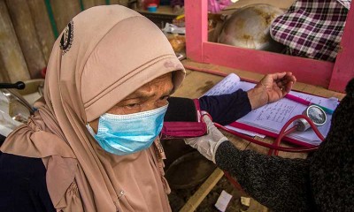 Pemeriksaan Kesehatan Korban Banjir Bandang di Kalimantan Selatan