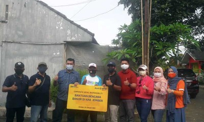 BTN Bersama REI Salurkan Bantuan Kepada Korban Banjir di Jember Jawa Timur