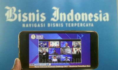 Airlangga Hartarto Berikan Paparan saat Bisnis Indonesia Business Challenges 2021