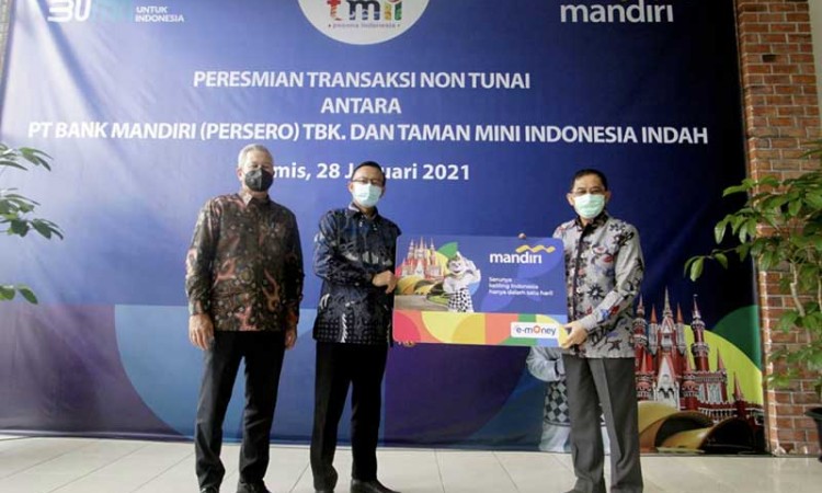 TMII Gandeng Bank Mandiri Untuk Layani Transaksi Non Tunai Pembelian Tiket Masuk