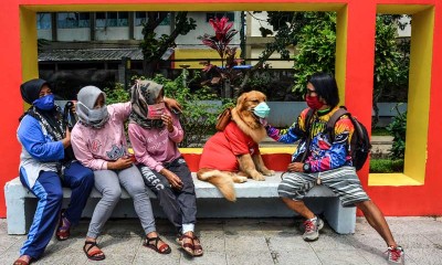 Anjing di Tasikmalaya Jawa Barat Lakukan Edukasi Protokol Kesehatan Kepada Warga
