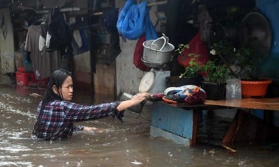 Sejumlah Wilayah di DKI Jakarta Terendam Banjir Akibat Tingginya Curah Hujan