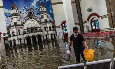 Stasiun Cawang Semarang Kemabali Terendam Banjir