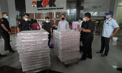KPK Tunjukan Tumpukan Uang Senilai Rp52,3 Miliar Terkait Kasus Korupsi Mantan Menteri KKP Edhy Prabowo