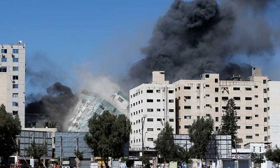 Serangan udara Israel menghancurkan sejumlah kantor media, salah satunya gedung yang menaungi Associated Press (AP) dan Al Jazeera. 