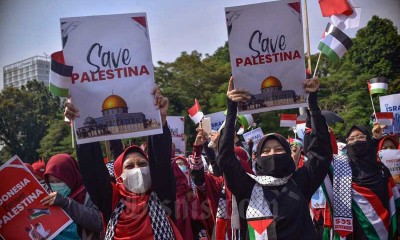 Bela Palestina, Kedutaan Amerika Serikat di Jakarta Digeruduk Demonstran