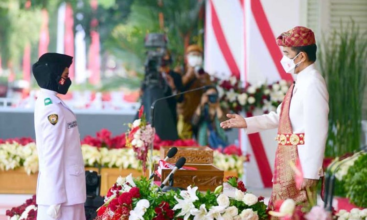 Presiden Joko Widodo Pimpin Upacara Peringatan Detik-Detik Proklamasi 1945