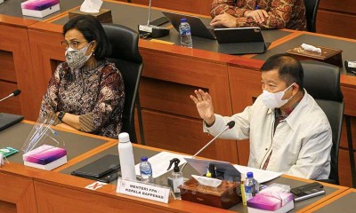 Sri Mulyani Bersama Suharso Monoarfa Bahas RUU APBN TA 2022 Dengan Banggar