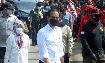 Presiden Joko Widodo Tinjau Pelaksanaan Vaksinasi Covid-19 di Klaten Jawa Tengah