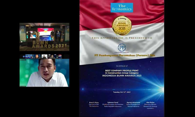 PT PP (Persero) Tbk. Terima Penghargaan Dalam Ajang 3rd BUMN Corporate Brand Awards 2021