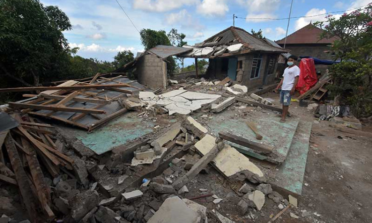 BPBD Kabupaten Karangasem Bali Catat Ratusan Rumah Warga Rusak Akibat Gempa Bumi