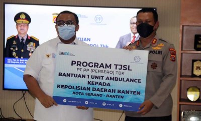 PT PP (Persero) Tbk. Serahkan Satu Unit Mobil Ambulance Kepada Polda Banten
