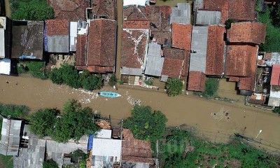 Sungai Citarum Meluap, Bandung Selatan Terendam Banjir